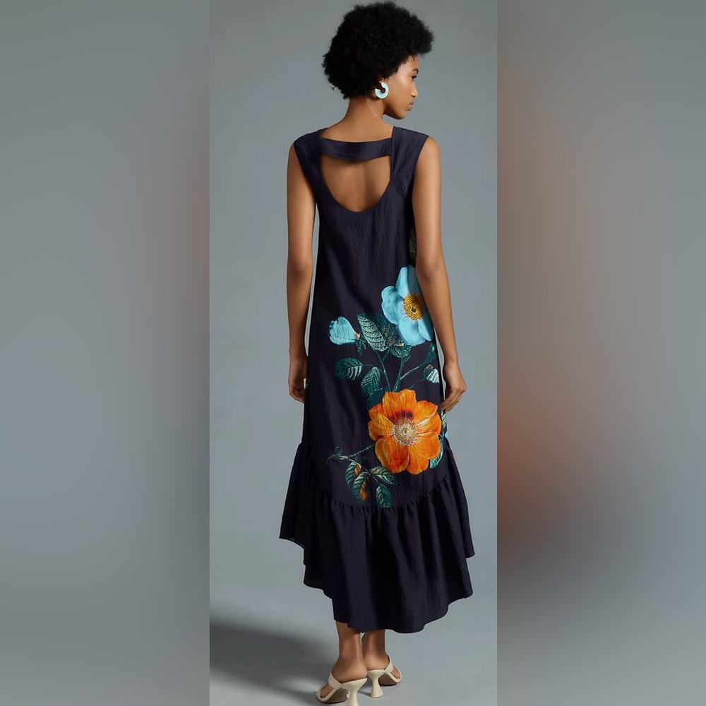 NWT- Maeve Square Neck Pleated Dress - Size XS